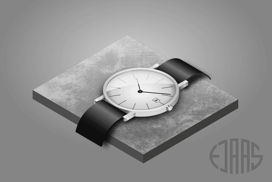 isometric illustration of a classic writchwatch